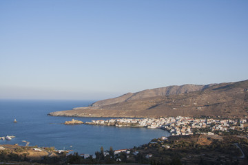 Fototapeta na wymiar Capital of Andros Greece