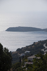 Fototapeta premium View of the island and the sea from above 