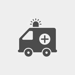 Ambulance flat vector icon