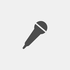 Microphone flat vector icon