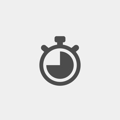 Stopwatch flat vector icon