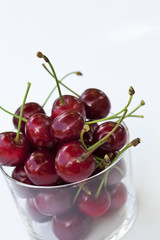 Cherries on a glass