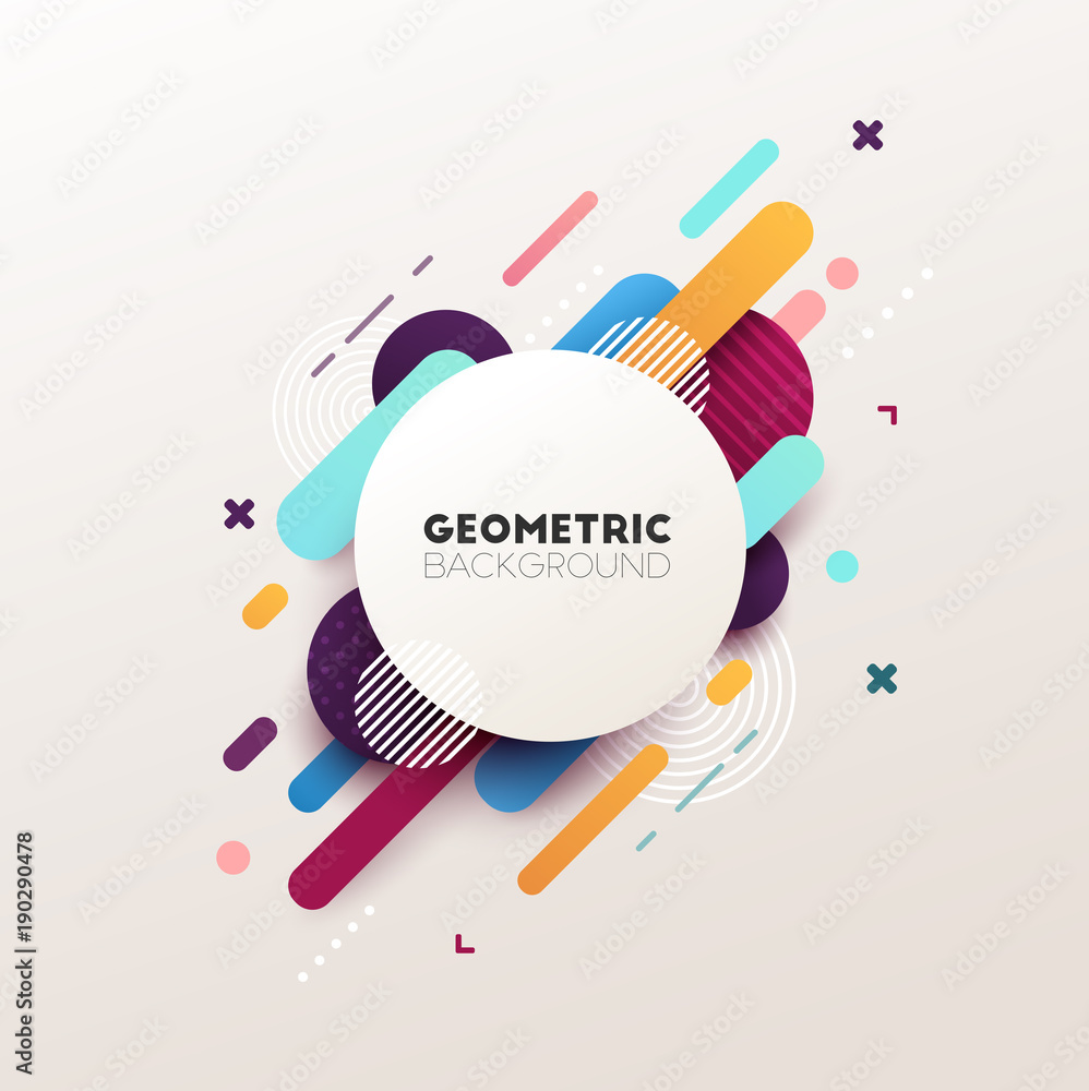 Canvas Prints abstract geometric background. vector illustration.