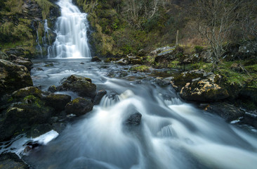 Assaranca falls creates a peaceful place to contemplate life, Co. Donegal, Ireland.