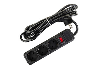 black network extension on white isolated background