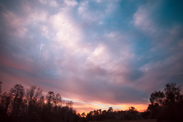 Fototapeta na wymiar Sunrise in central Florida