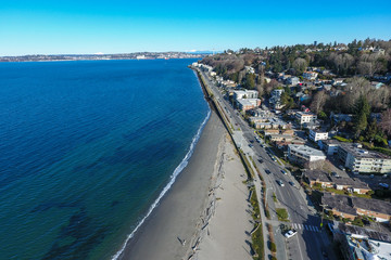 Aerial beach view
