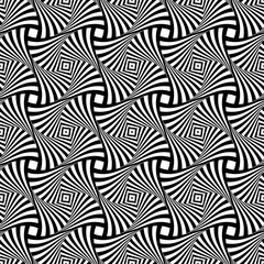 Seamless op art geometric pattern.