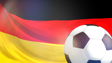 soccer football ball flag of Germany 3d rendering