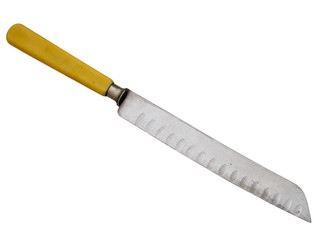 Old fashioned bread knife with typical edge.