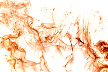 Red smoke on white background