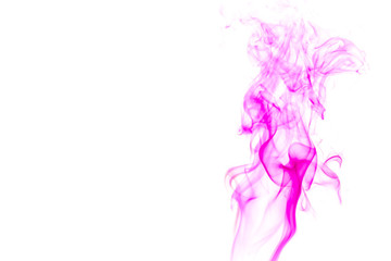 Fototapeta premium Purple smoke on white background