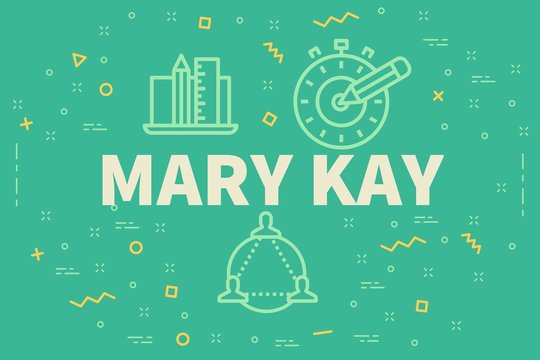 Conceptual business illustration with the words mary kay