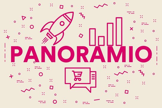 Conceptual business illustration with the words panoramio
