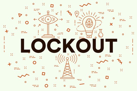 Conceptual Business Illustration With The Words Lockout