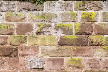 Feuchte Sandsteinwand