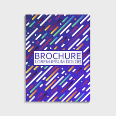 Covers design for brochure with abstract gradient geometric rounded lines pattern. Modern trendy vector illustration.