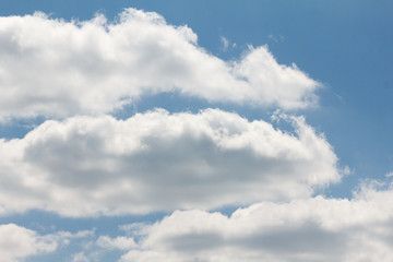 Blue sky with white clouds.