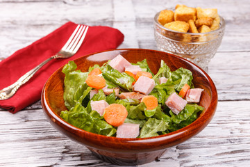 Close up of delicious salad.