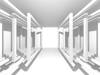 Naklejka premium Abstract Modern White Architecture Background