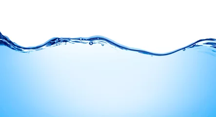 Door stickers Water blue water wave liquid splash bubble drink