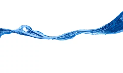 Fototapeten blaue Wasserwelle flüssiges Spritzgetränk © Lumos sp