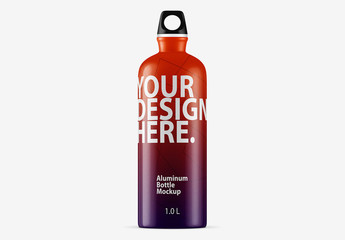 Metal Sports Bottle Mockup 1