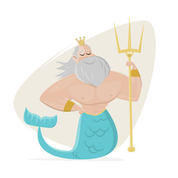 Poseidon Clipart Neptune Cartoon