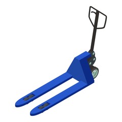 Cart box icon, isometric style