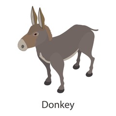 Donkey icon, isometric style