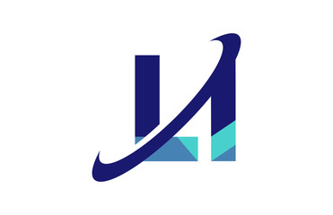 LI Ellipse Swoosh Ribbon Letter Logo 