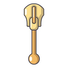 Bulb zip icon, cartoon style