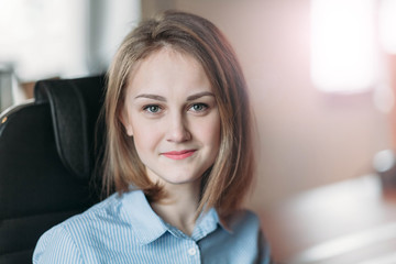 Portrait of an office worker girl.