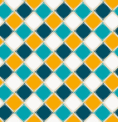 Seamless geometric pattern. Simple ornament with rhombuses. Geometrical shapes. It can be used for wallpaper, textiles, wrapping, card. Vector illustration, eps10