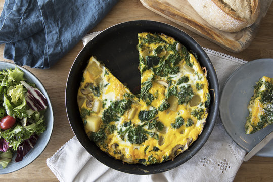 Frittata Flat Lay