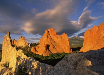 Garden of the Gods with Beautiful Clouds