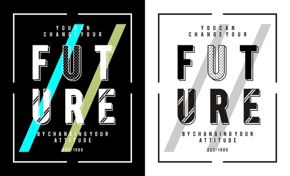 Design Vector Typography Future