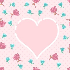 seamless pattern template about valentines day. valentines day seamless pattern template. background for valentines day. Vector Illustration. rose seamless pattern. floral seamless pattern