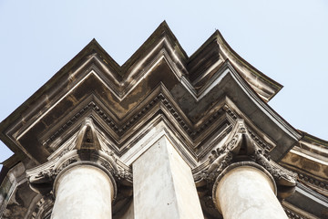 Dominican cathedral, Lviv, Ukraine. Baroque architectural details.