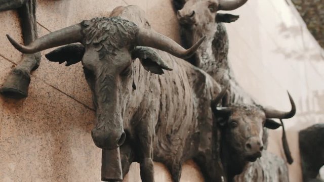 Bulls on the wall at Plaza de Toros de Las Ventas
