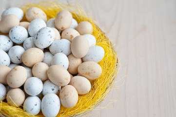 multi-colored easter eggs