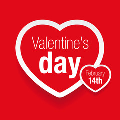 Valentines day red heart