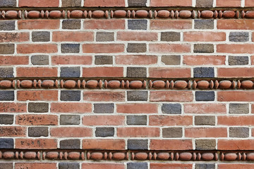 Obraz premium Old red brick wall background texture