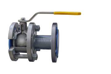 the incision shut-off valve with manual control  isolated on white background