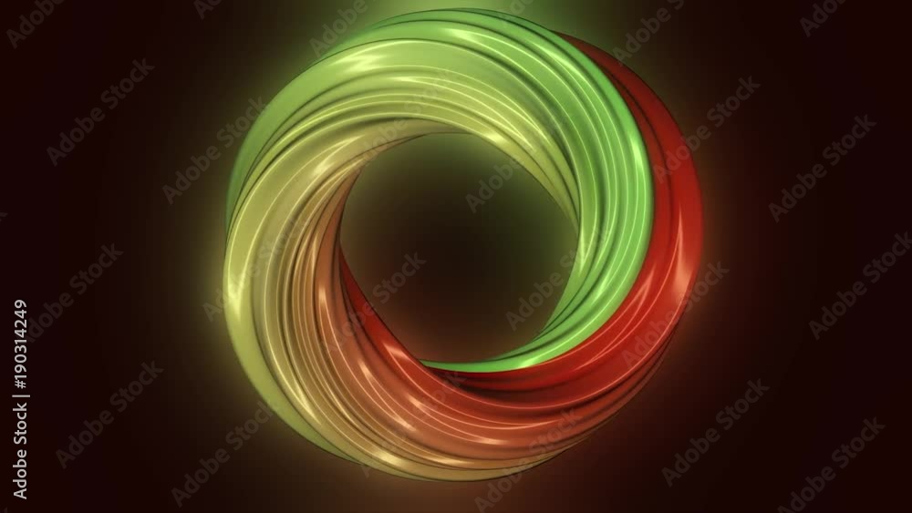 Poster rotating purple torus. 3d computer generated geometric animation. rotation animation color torus. an