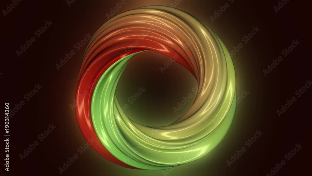 Poster rotating purple torus. 3d computer generated geometric animation. rotation animation color torus. an