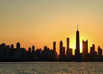Chicago Skyline Silhouette photos, royalty-free images, graphics ...