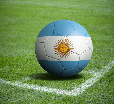 Soccer ball ball with the national flag of ARGENTINA ball with stadium
