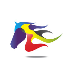 colorful horse head illustration