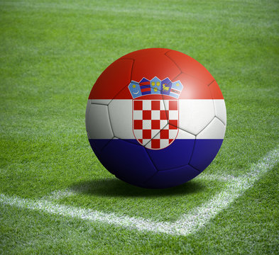 Soccer ball ball with the national flag of CROATIA ball with stadium
